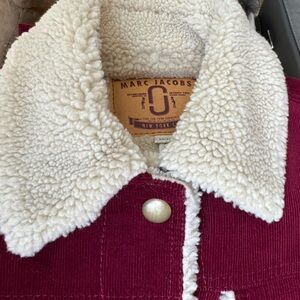 Marc‎ Jacobs Corduroy Trucker Unisex Jacket Burgundy XS EUC